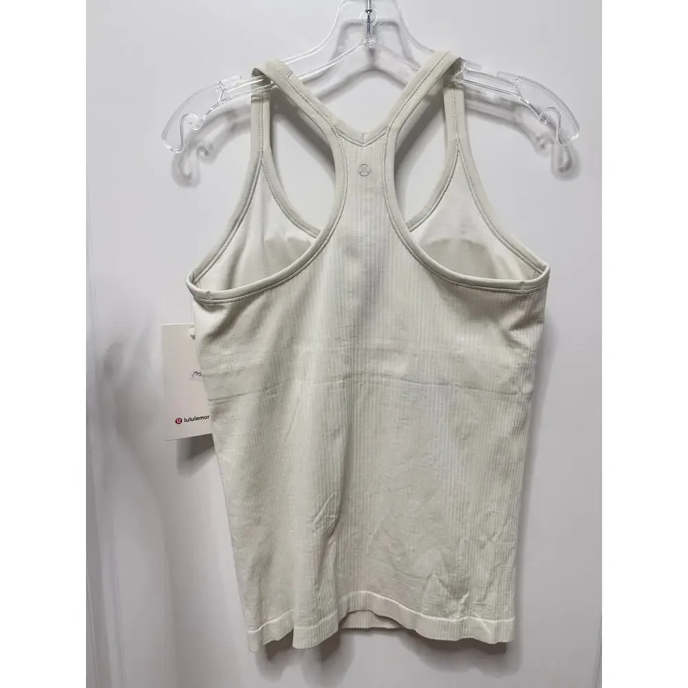 Lululemon Ebb To Street Tank w/Built In Bra Size B/C Cup Bone 78605 NWT size 10